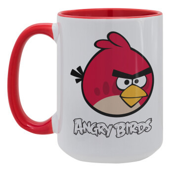 Angry birds Terence, Κούπα Mega 15oz, κεραμική Κόκκινη, 450ml
