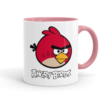 Angry birds Terence, Mug colored pink, ceramic, 330ml