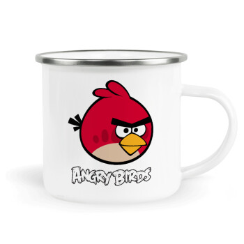 Angry birds Terence, Metallic enamel cup white 360ml