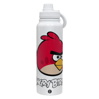 Angry birds Terence, 1L Stainless Steel Thermal Bottle with Phone Holder & Double Wall Insulation