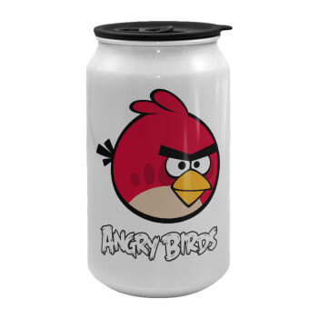 Angry birds Terence, Κούπα ταξιδιού μεταλλική με καπάκι (tin-can) 500ml