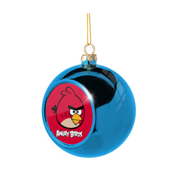 Angry birds Terence, Χριστουγεννιάτικη μπάλα δένδρου Μπλε 8cm