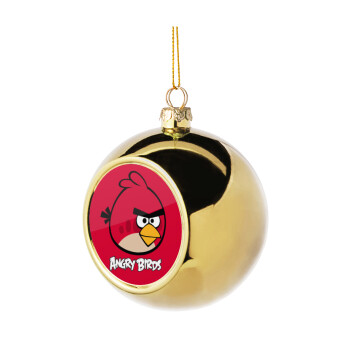 Angry birds Terence, Χριστουγεννιάτικη μπάλα δένδρου Χρυσή 8cm