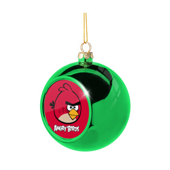Angry birds Terence, Χριστουγεννιάτικη μπάλα δένδρου Πράσινη 8cm
