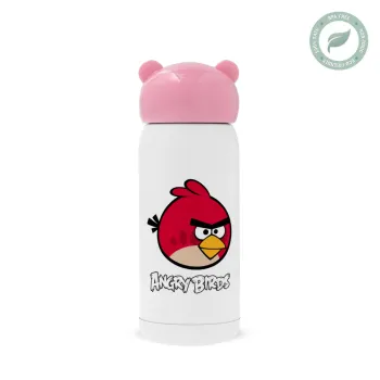 Angry birds Terence, Pink stainless steel thermal flask, 320ml