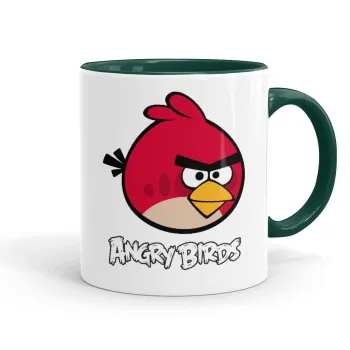 Angry birds Terence, Κούπα χρωματιστή πράσινη, κεραμική, 330ml