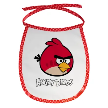 Angry birds Terence, Σαλιάρα μωρού αλέκιαστη με κορδόνι Κόκκινη