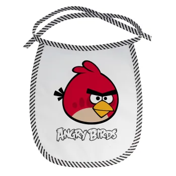 Angry birds Terence, Σαλιάρα μωρού αλέκιαστη με κορδόνι Μαύρη