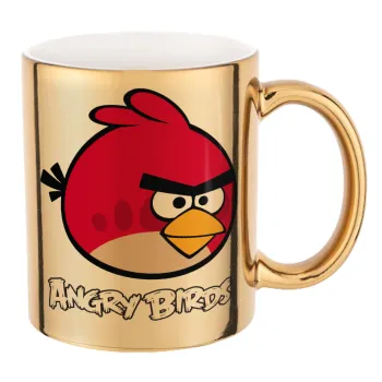 Angry birds Terence, Κούπα κεραμική, χρυσή καθρέπτης, 330ml