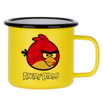Angry birds Terence, Κούπα Μεταλλική εμαγιέ ΜΑΤ Κίτρινη 360ml