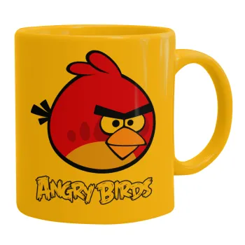 Angry birds Terence, Κούπα, κεραμική κίτρινη, 330ml
