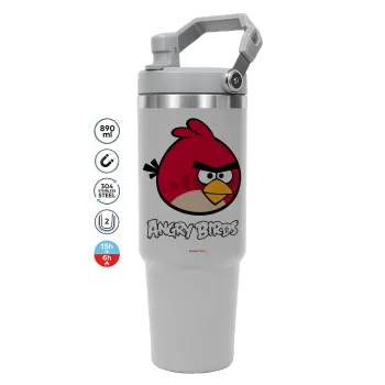 Angry birds Terence, ΓΚΡΙ χρώματος Θερμός Ανοξείδωτο 890ml (30oz) με χερούλι