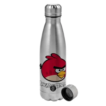 Angry birds Terence, Metallic water bottle, stainless steel, 750ml