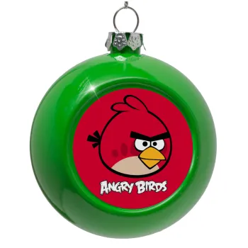 Angry birds Terence, Green Christmas tree ornament bauble 8cm