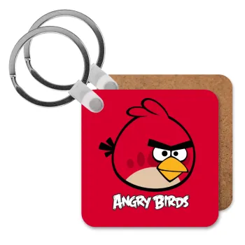 Angry birds Terence, Μπρελόκ Ξύλινο τετράγωνο MDF