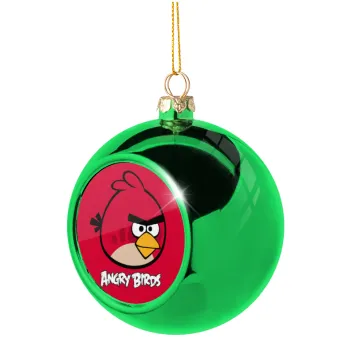 Angry birds Terence, Green Christmas tree ornament ball 8cm