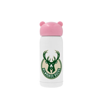 Milwaukee bucks, Ροζ ανοξείδωτο παγούρι θερμό (Stainless steel), 320ml