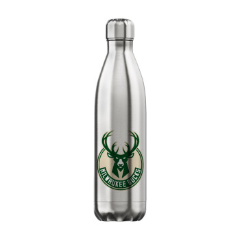 Milwaukee bucks, Μεταλλικό παγούρι θερμός Inox (Stainless steel), διπλού τοιχώματος, 750ml