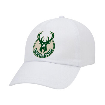 Milwaukee bucks, Καπέλο Baseball Λευκό (5-φύλλο, unisex)
