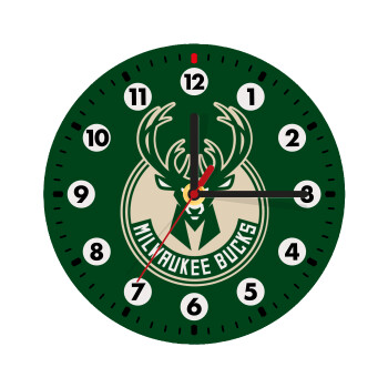 Milwaukee bucks, Wooden wall clock (20cm)