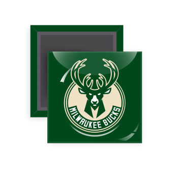 Milwaukee bucks, Μαγνητάκι ψυγείου τετράγωνο διάστασης 5x5cm