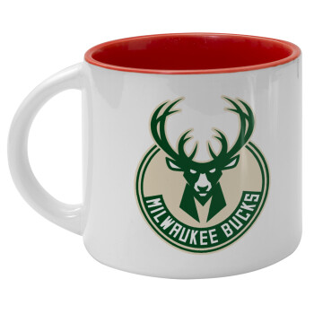 Milwaukee bucks, Κούπα κεραμική 400ml Λευκή/Κόκκινη