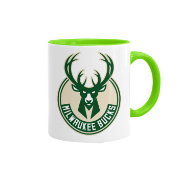 Milwaukee bucks, Mug colored light green, ceramic, 330ml