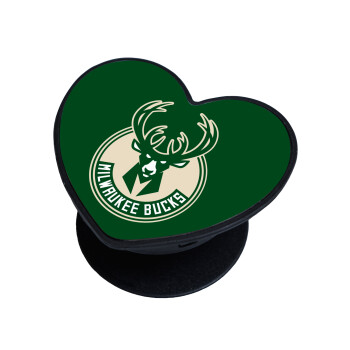 Milwaukee bucks, Phone Holders Stand  καρδιά Μαύρο Βάση Στήριξης Κινητού στο Χέρι
