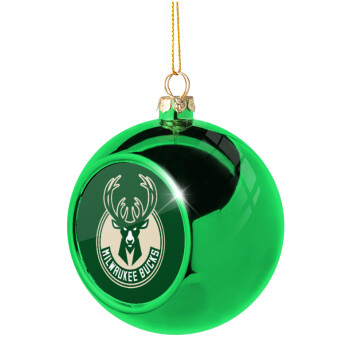 Milwaukee bucks, Χριστουγεννιάτικη μπάλα δένδρου Πράσινη 8cm