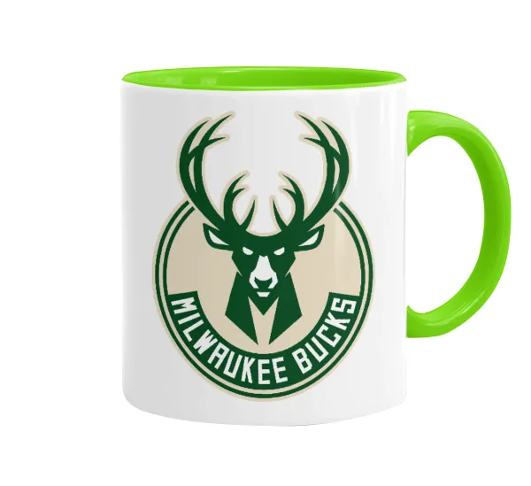 Milwaukee bucks — Κούπα χρωματιστή βεραμάν, κεραμική, 330ml