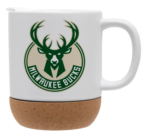 Milwaukee bucks — Κούπα, κεραμική με βάση φελού και καπάκι (ΜΑΤ), 330ml