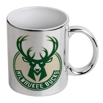 Milwaukee bucks, Κούπα κεραμική, ασημένια καθρέπτης, 330ml