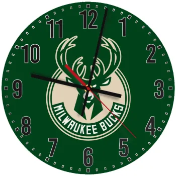 Milwaukee bucks, Ρολόι τοίχου ξύλινο (30cm)