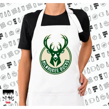 Milwaukee bucks, Ποδιά μακριά Σεφ ολόσωμη με τσέπες white (ΕΝΗΛΙΚΩΝ)