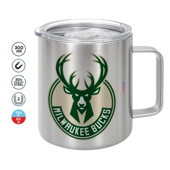 Milwaukee bucks, Mug Stainless steel double wall 300ml