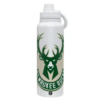 Milwaukee bucks, Θερμός 1L Ανοξείδωτο με Βάση Κινητού & Διπλά Τοιχώματα