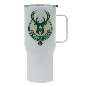 Milwaukee bucks, Mega Stainless steel Tumbler with lid, double wall 750L