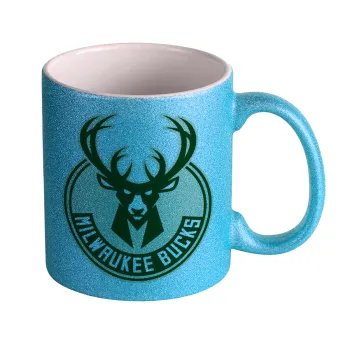 Milwaukee bucks, Κούπα Σιέλ Glitter που γυαλίζει, κεραμική, 330ml