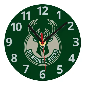Milwaukee bucks, Ρολόι τοίχου γυάλινο (20cm)