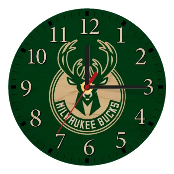 Milwaukee bucks, Ρολόι τοίχου ξύλινο plywood (20cm)