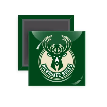 Milwaukee bucks, Μαγνητάκι ψυγείου τετράγωνο διάστασης 5x5cm