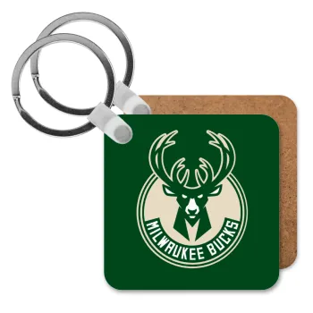 Milwaukee bucks, Μπρελόκ Ξύλινο τετράγωνο MDF