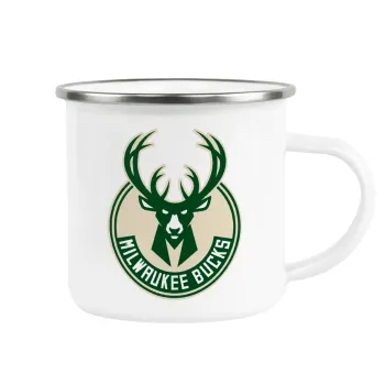 Milwaukee bucks, Metallic enamel cup white 360ml