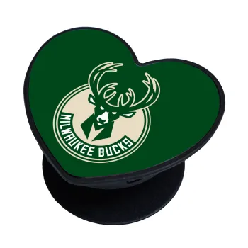 Milwaukee bucks, Phone Holders Stand  καρδιά Μαύρο Βάση Στήριξης Κινητού στο Χέρι