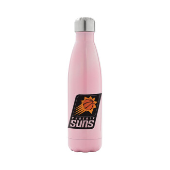 Phoenix Suns, Μεταλλικό παγούρι θερμός Ροζ Ιριδίζον (Stainless steel), διπλού τοιχώματος, 500ml