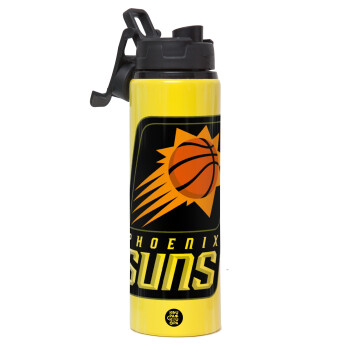 Phoenix Suns, Metallic water bottle with safety lid, 850ml aluminum