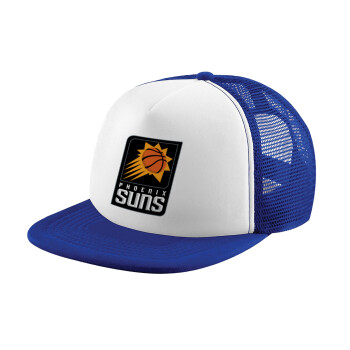 Phoenix Suns, Καπέλο Ενηλίκων Soft Trucker με Δίχτυ Blue/White (POLYESTER, ΕΝΗΛΙΚΩΝ, UNISEX, ONE SIZE)