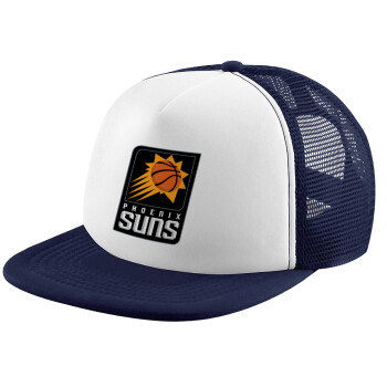 Phoenix Suns, Καπέλο Ενηλίκων Soft Trucker με Δίχτυ Dark Blue/White (POLYESTER, ΕΝΗΛΙΚΩΝ, UNISEX, ONE SIZE)