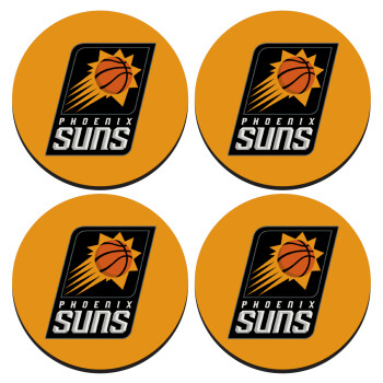Phoenix Suns, ΣΕΤ 4 Σουβέρ ξύλινα στρογγυλά (9cm)
