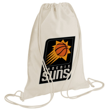 Phoenix Suns, Backpack bag GYMBAG natural (28x40cm)